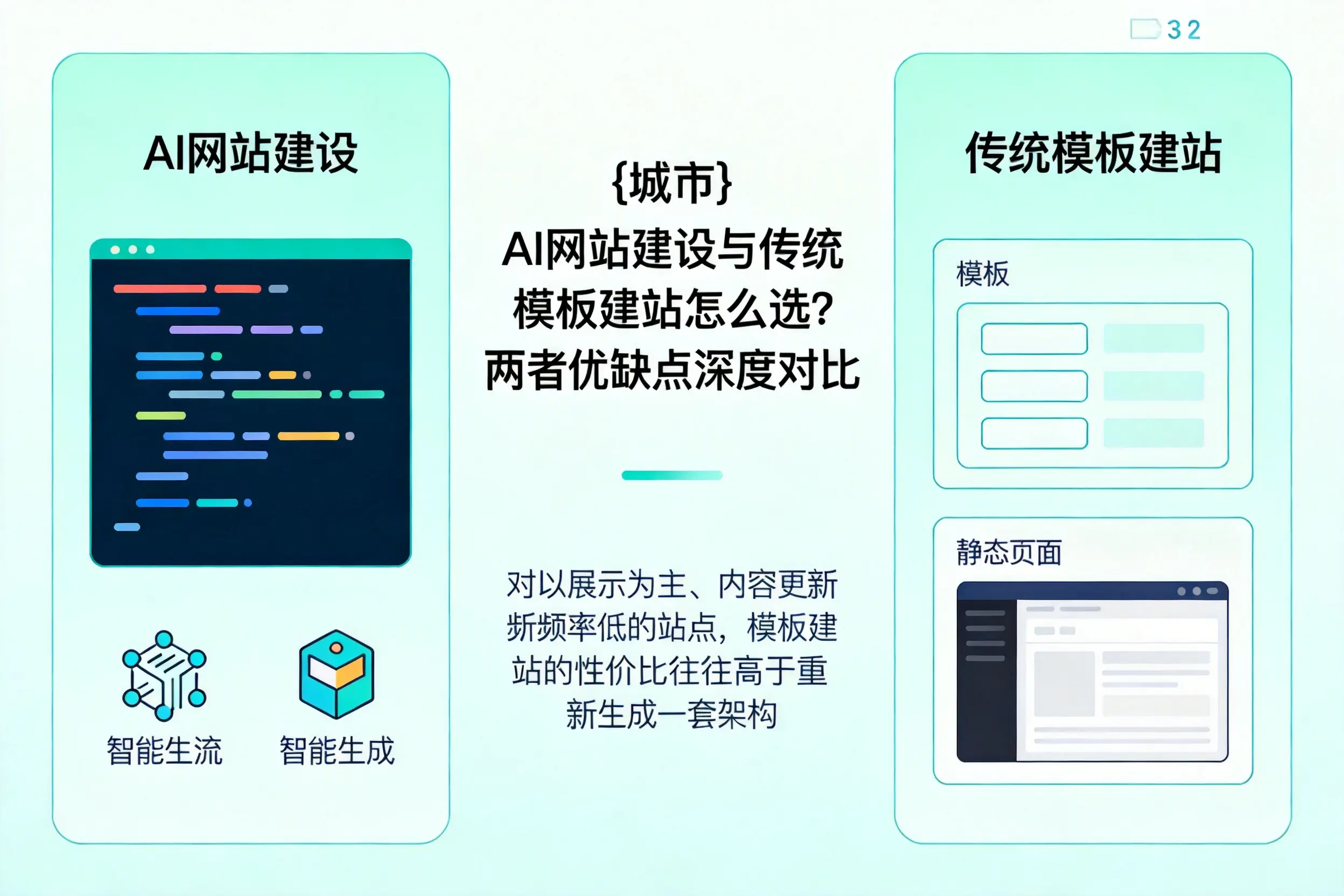晋中AI网站建设与传统模板建站怎么选?两者优缺点深度对比