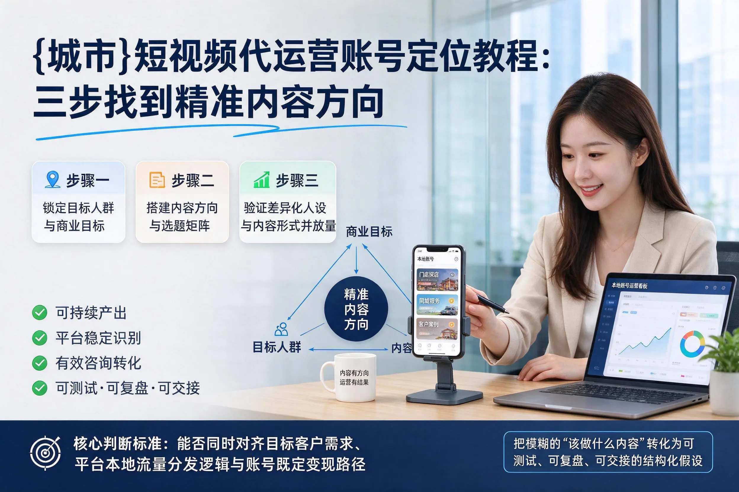 晋中短视频代运营账号定位教程：三步找到精准内容方向