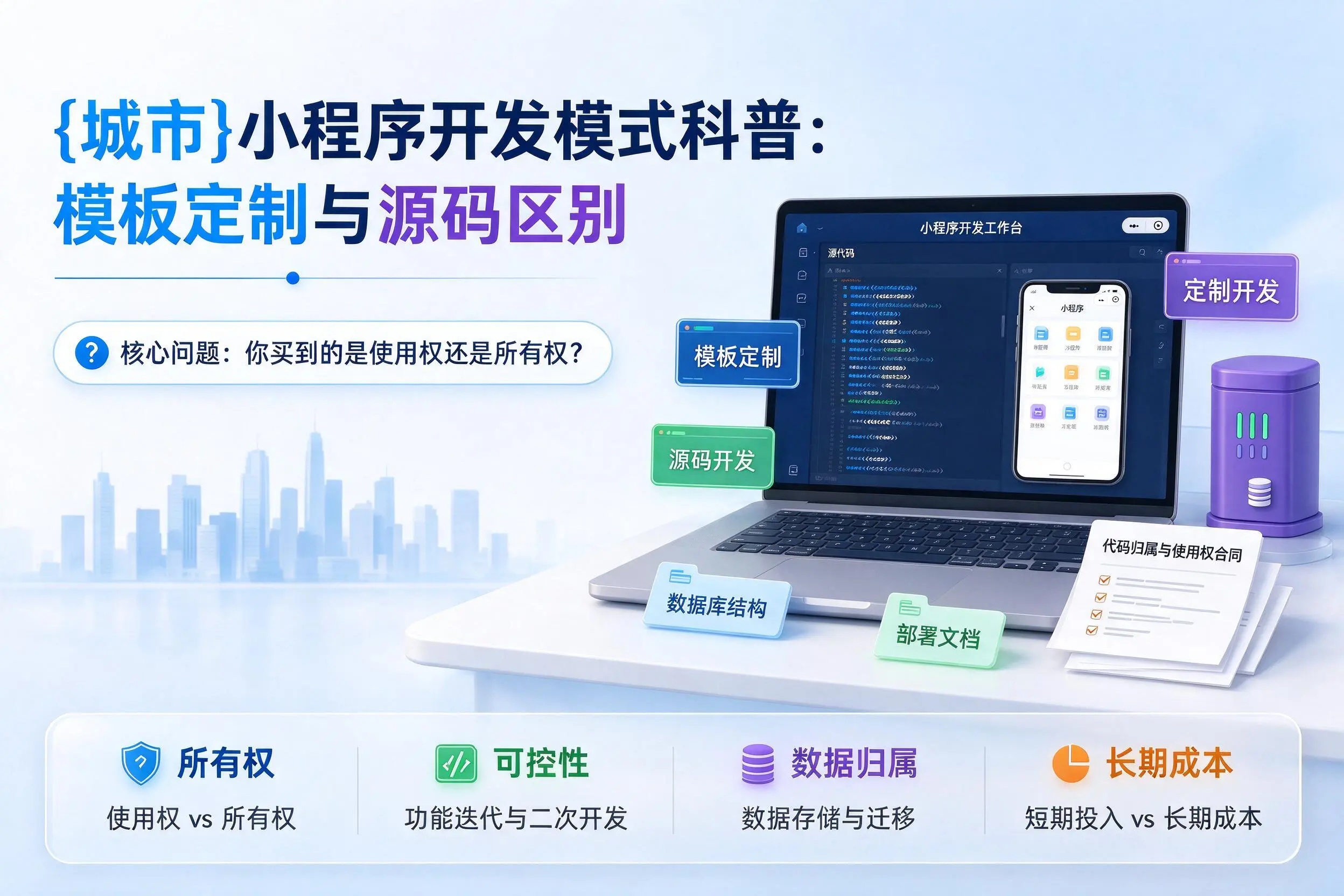 晋中小程序开发模式科普:模板定制与源码区别