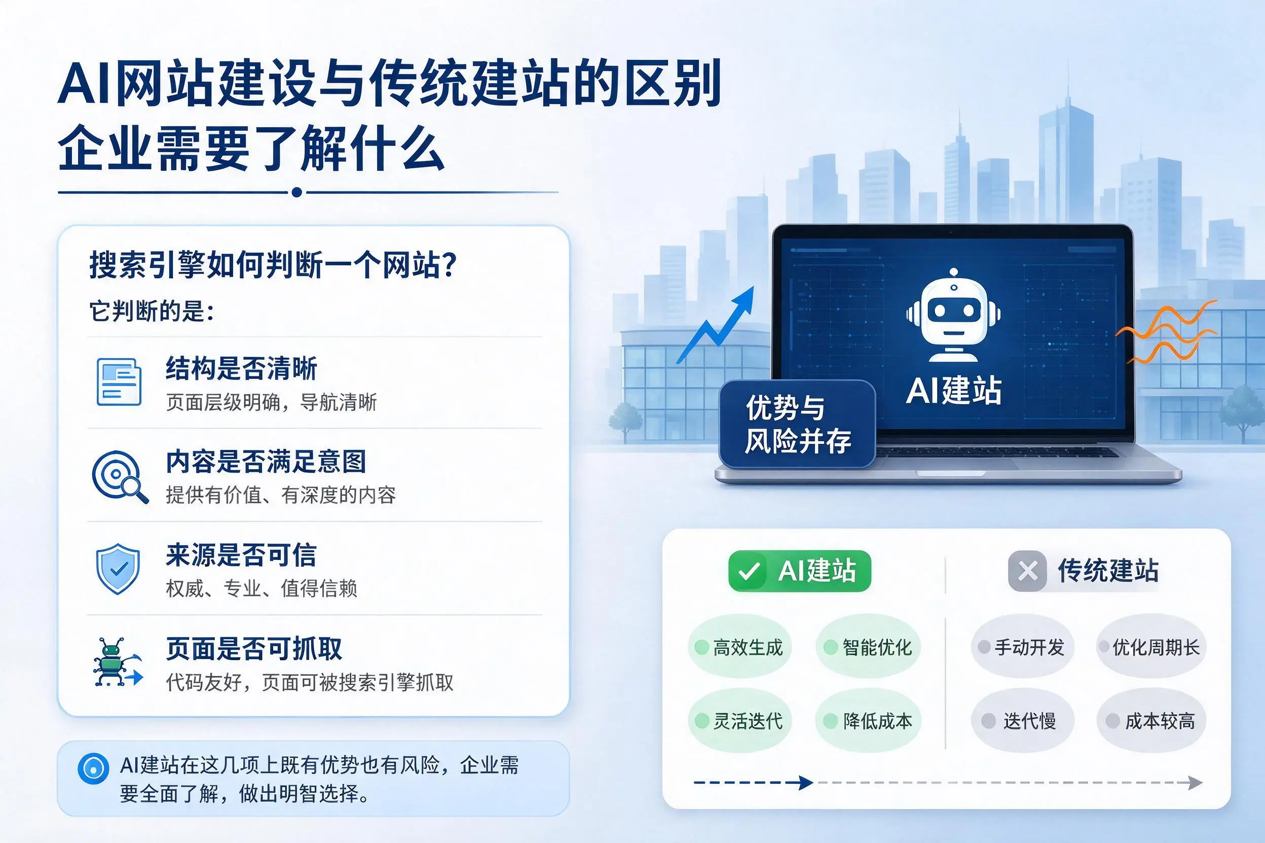 AI网站建设与传统建站的区别，晋中企业需要了解什么