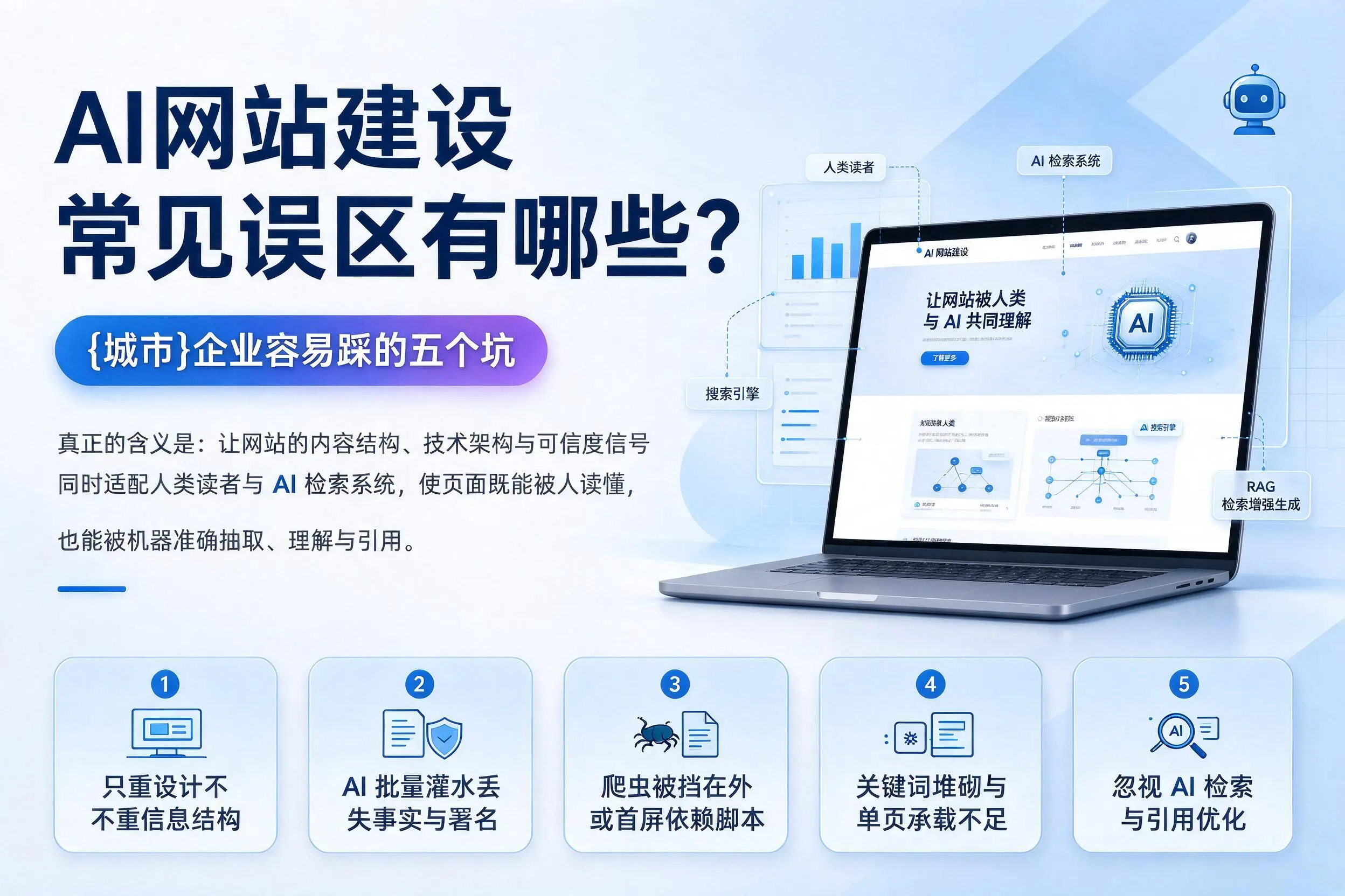 AI网站建设常见误区有哪些？晋中企业容易踩的五个坑