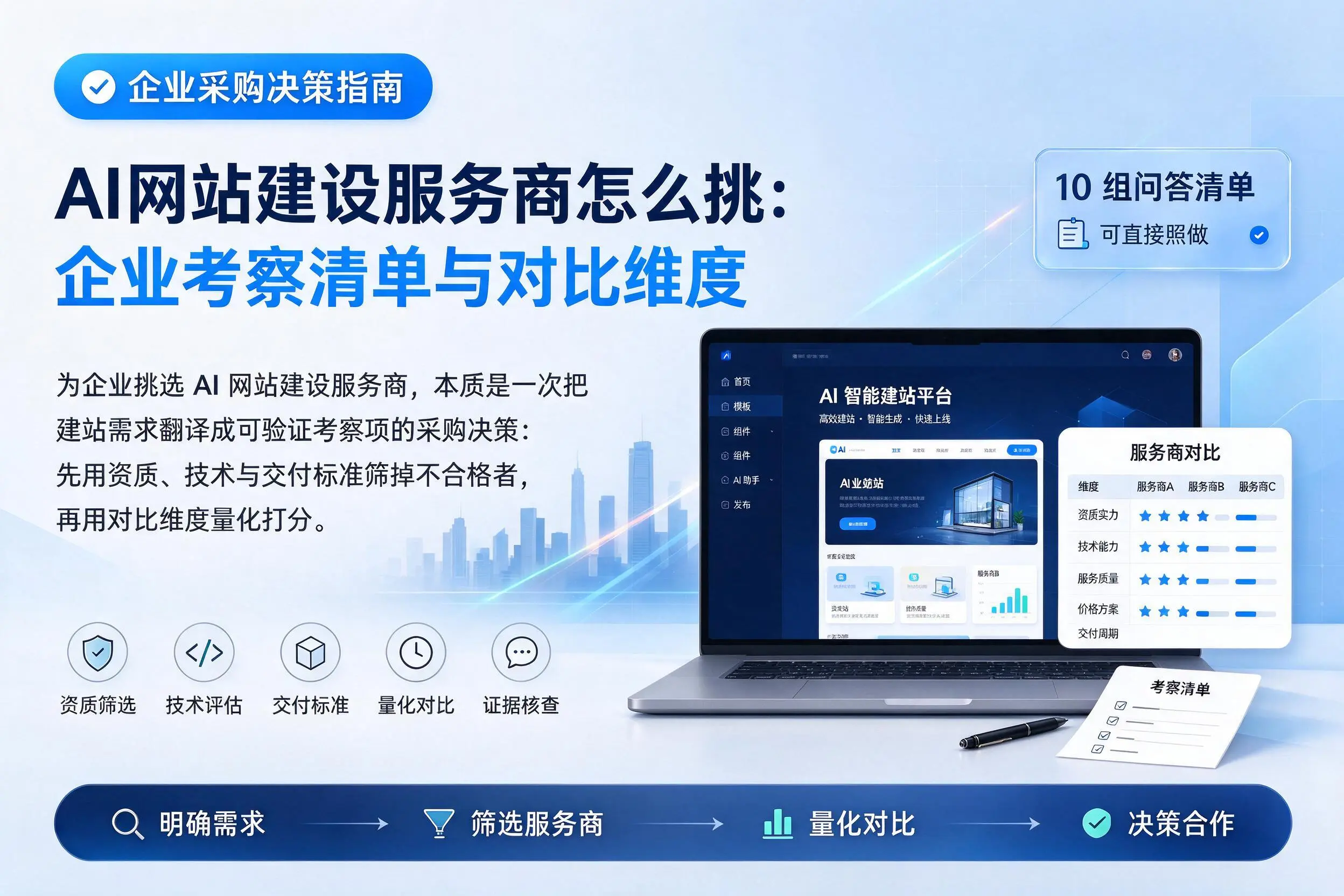 AI网站建设服务商怎么挑：晋中企业考察清单与对比维度