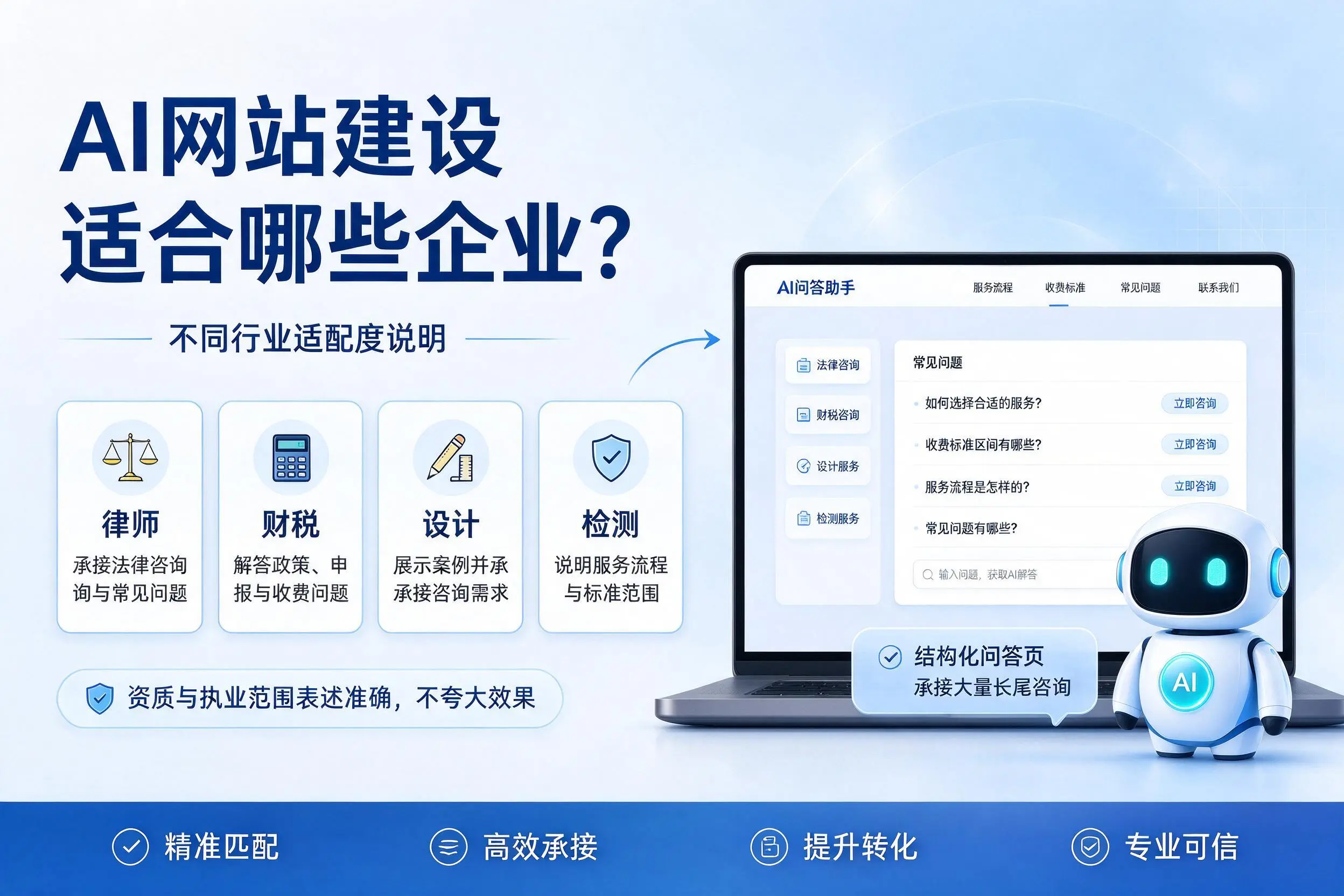 AI网站建设适合哪些企业？晋中不同行业适配度说明