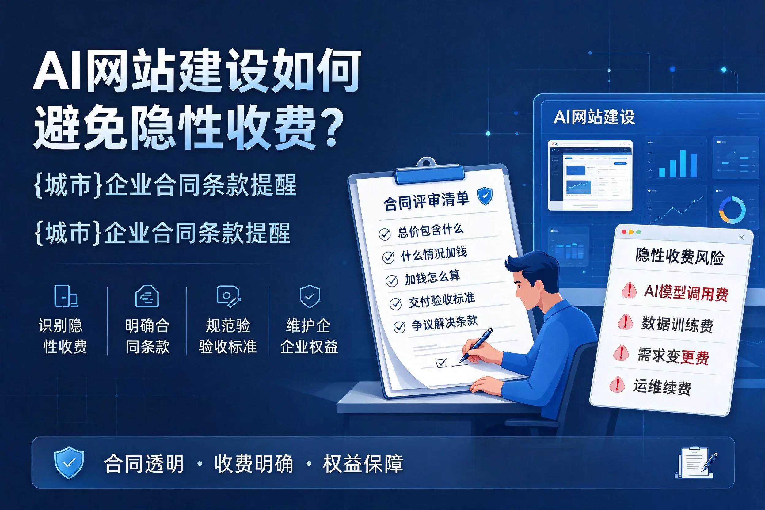 AI网站建设如何避免隐性收费?晋中企业合同条款提醒