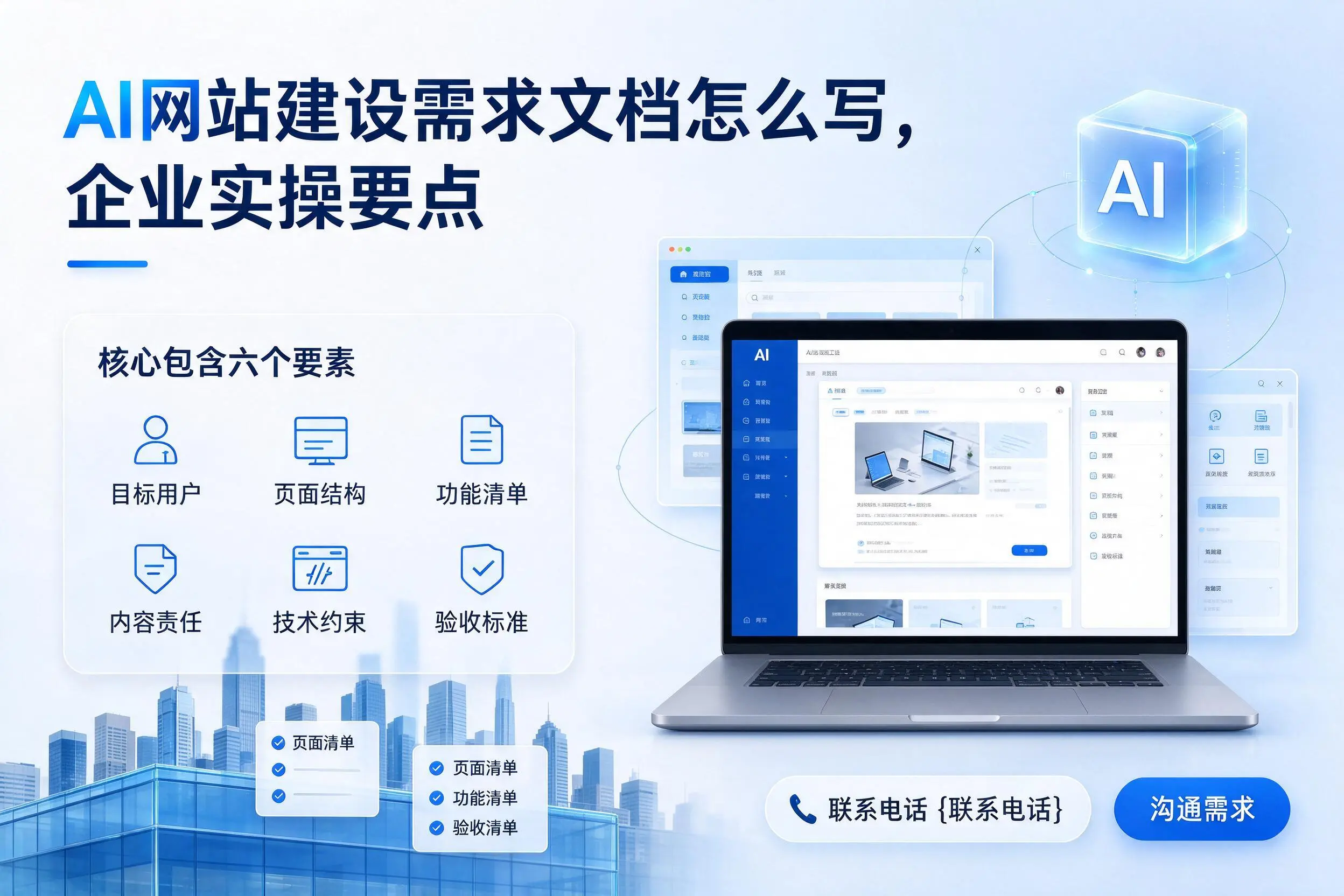 AI网站建设需求文档怎么写,晋中企业实操要点